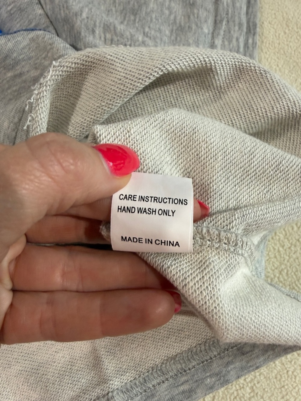 QUEEN OF SPARKLES Gray Crop Tee with Red, White & Blue Sequin USA - Picture 10 of 10